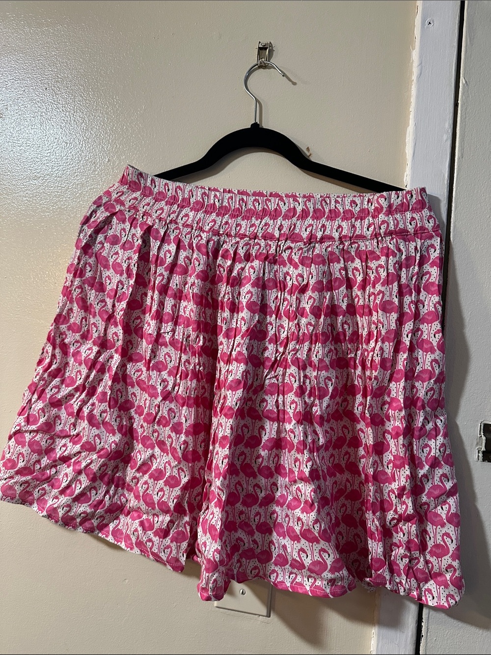 dELiA*s Pink Flamingo Print Elastic-Waist Skater Skirt